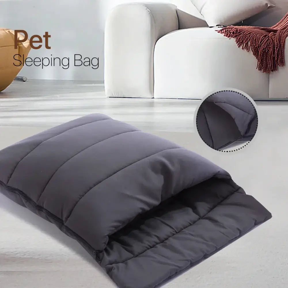 Gray Soft Cat Cave Bed