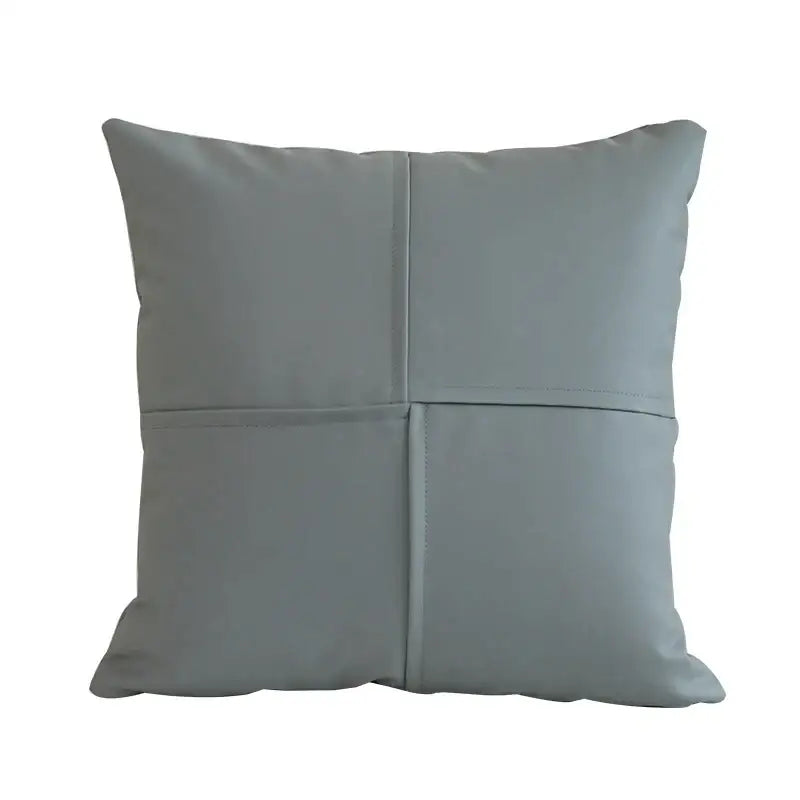 Ivory Leather Pillow Cover