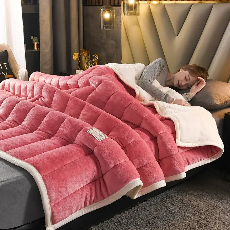 Blue Velvet Bed Blanket