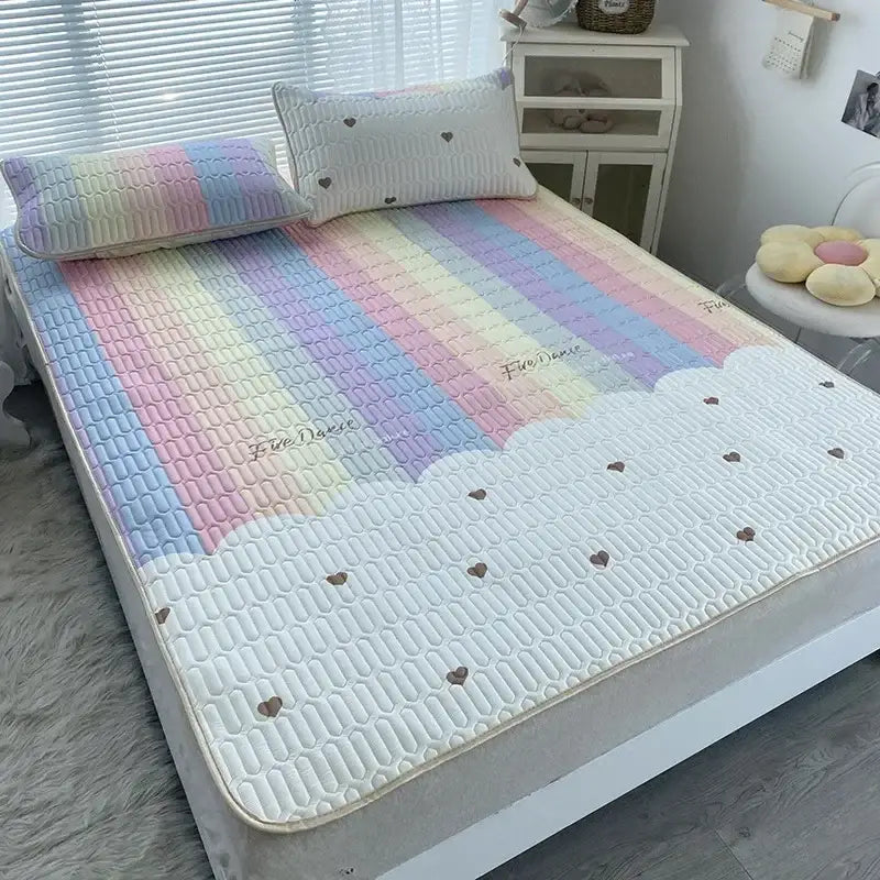 Striped Cartoon Mattress Set