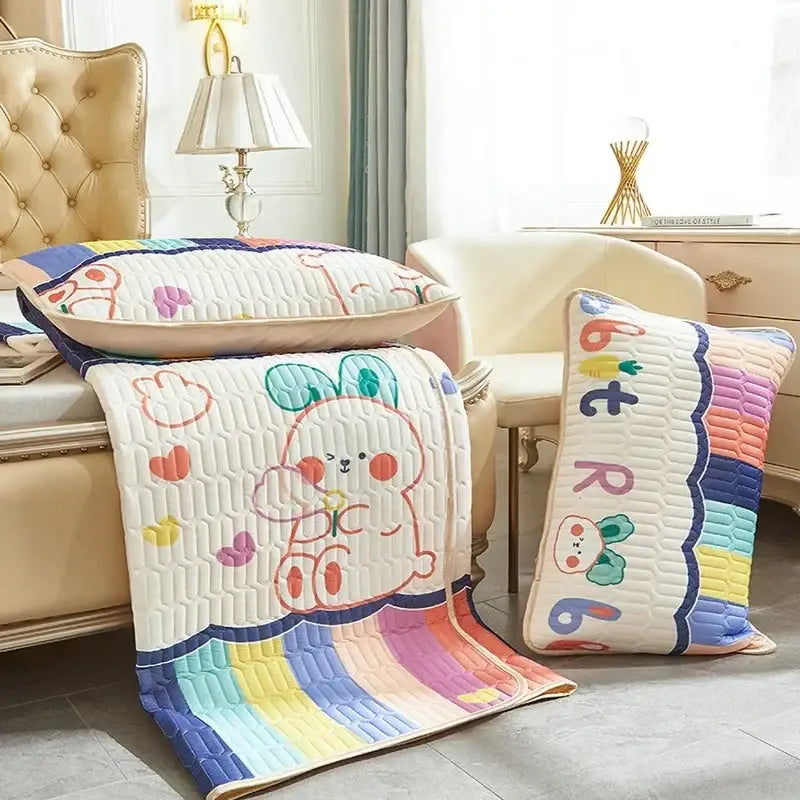 Striped Cartoon Mattress Set