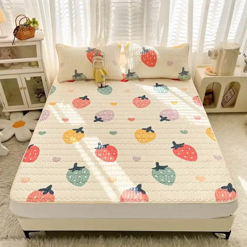 Striped Cartoon Mattress Set