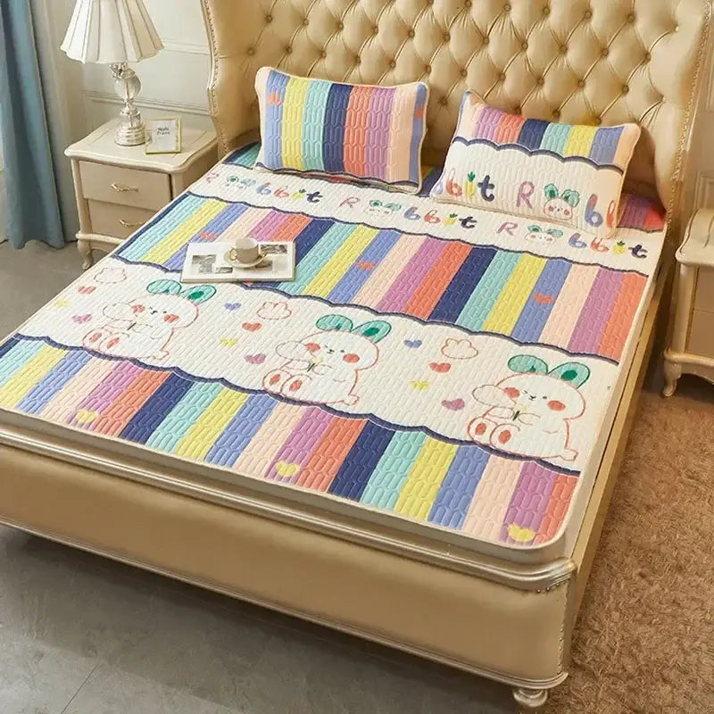 Striped Cartoon Mattress Set