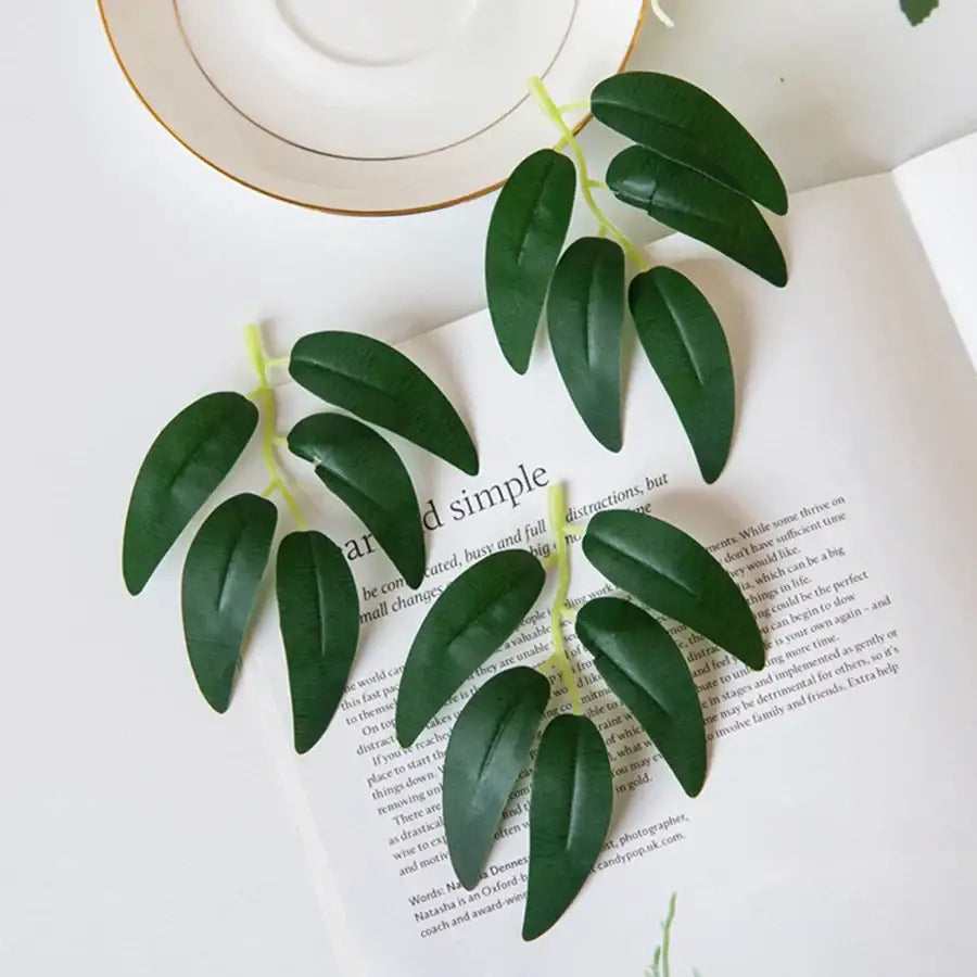Green Silk Willow Leaves