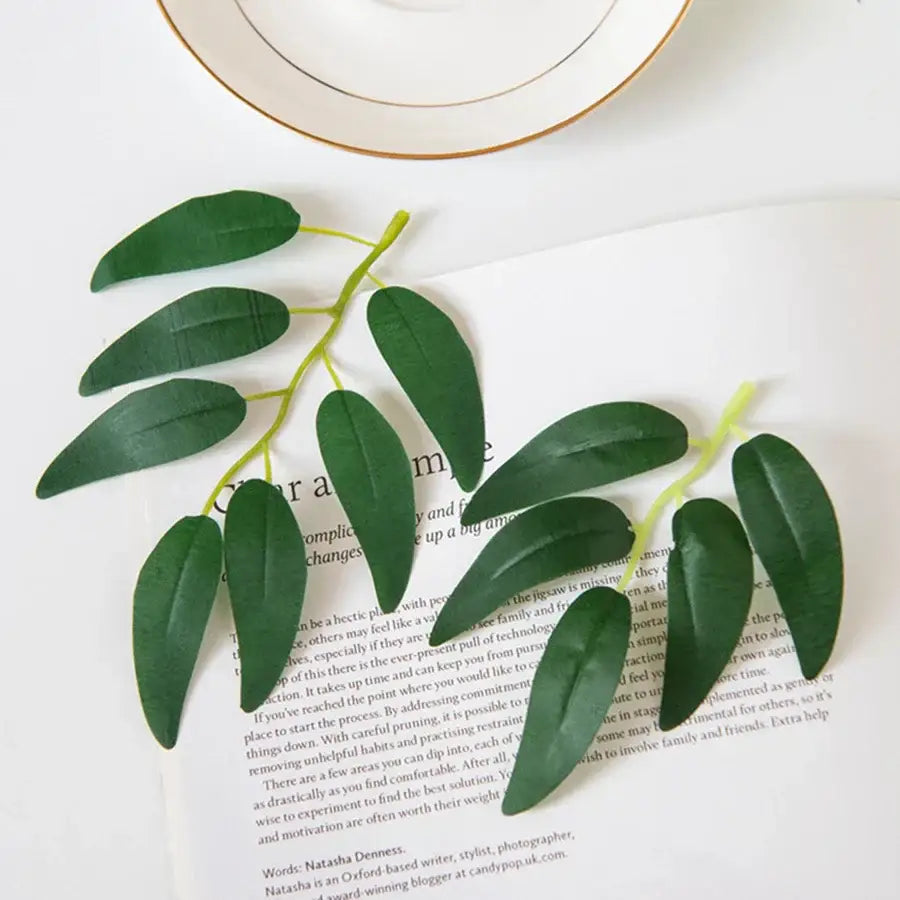 Green Silk Willow Leaves