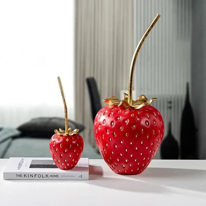 Gold Strawberry Figurine