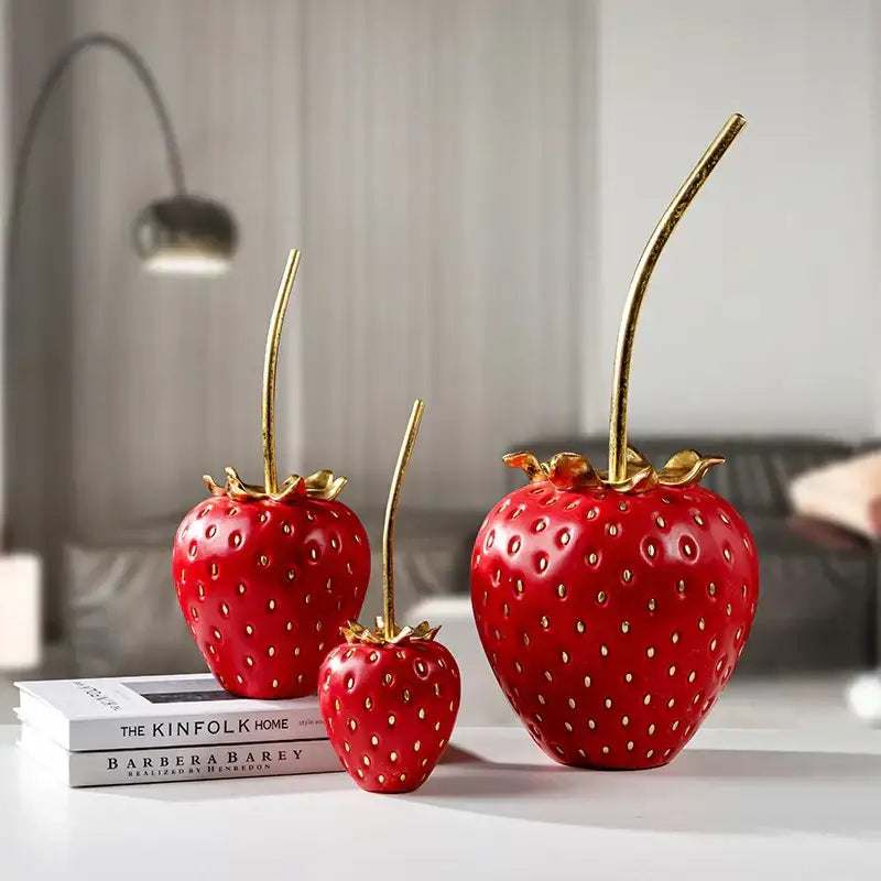 Gold Strawberry Figurine
