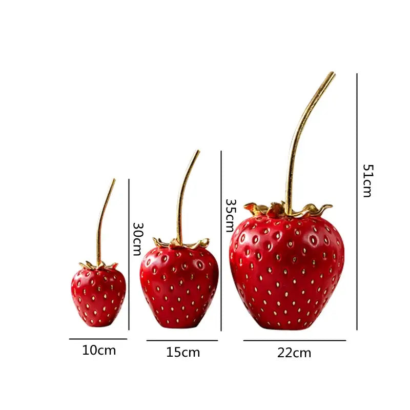 Gold Strawberry Figurine