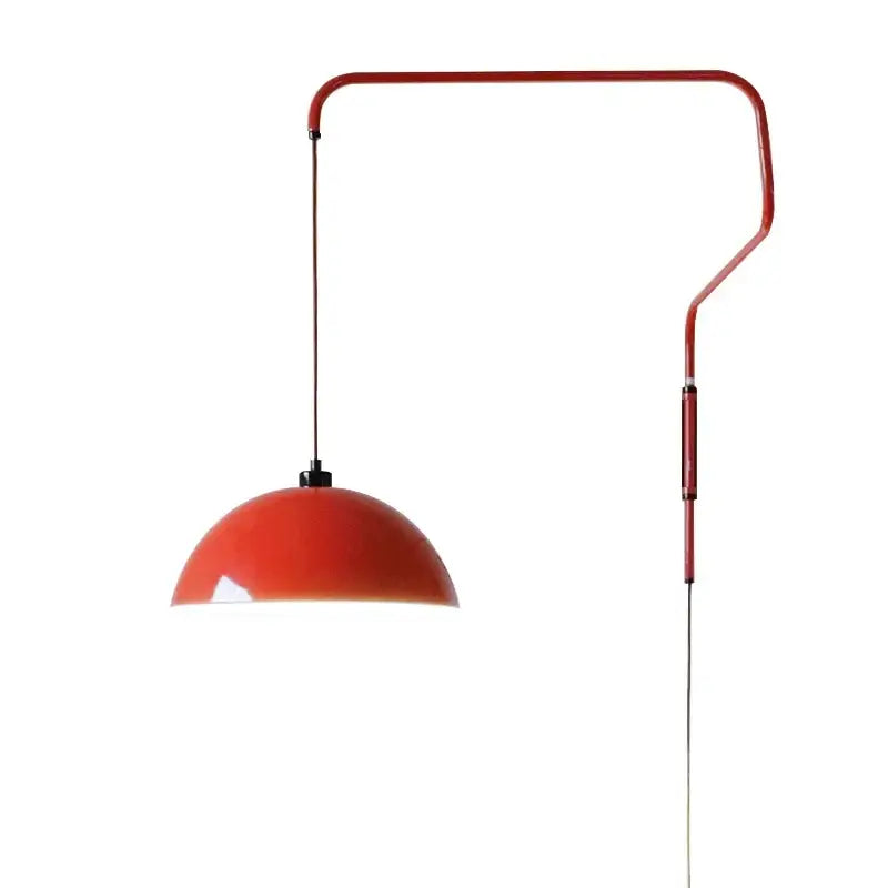 Red Dome Pendant Light
