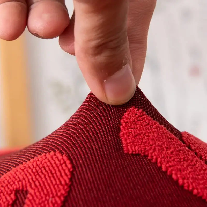 Red Jacquard Bar Cover