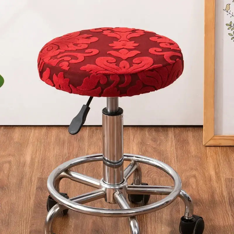 Red Jacquard Bar Cover