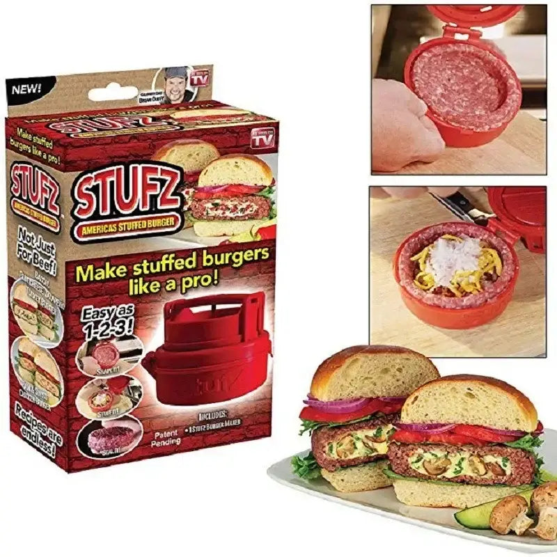 Red Plastic Burger Press
