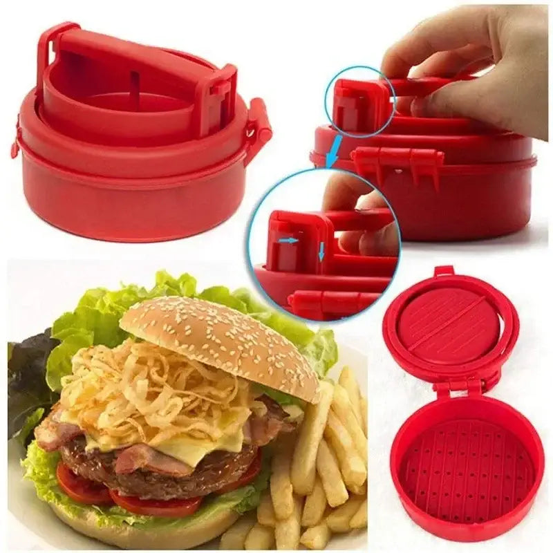 Red Plastic Burger Press