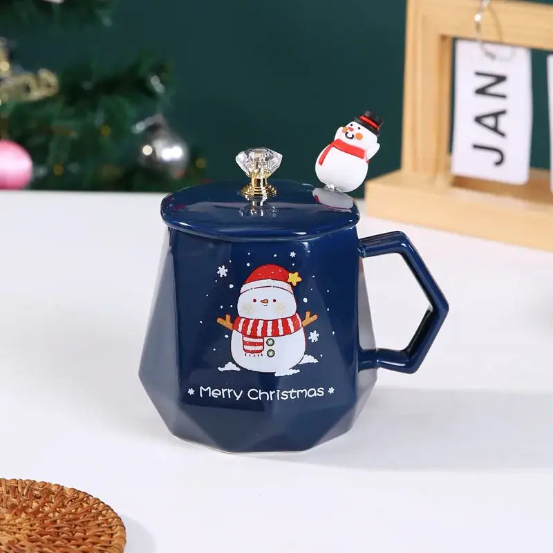 Red Santa Ceramic Mug Set