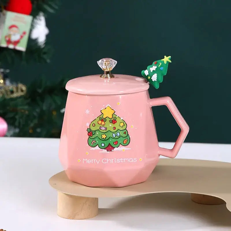 Red Santa Ceramic Mug Set