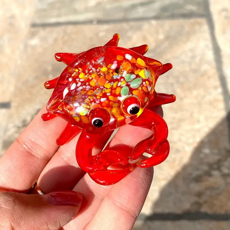 Red Speckled Crab Sculpture