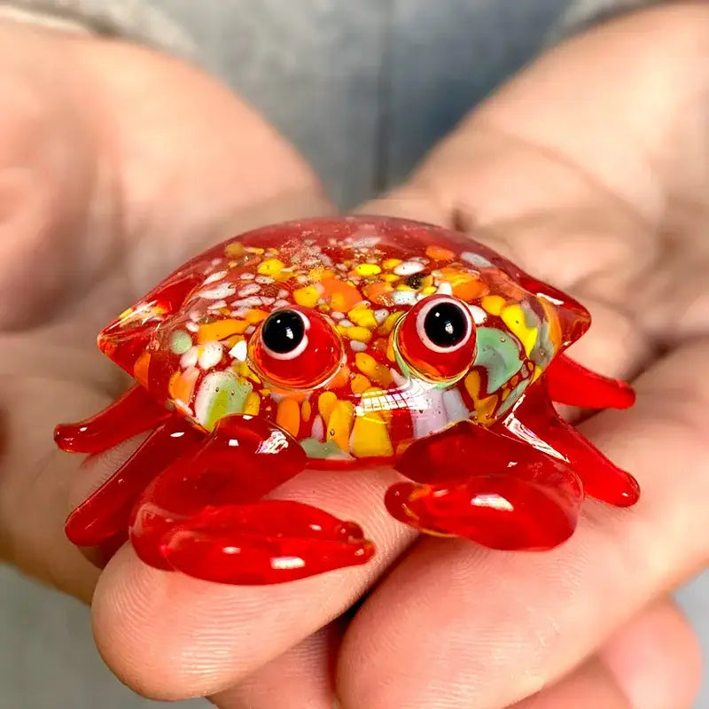 Red Speckled Crab Sculpture