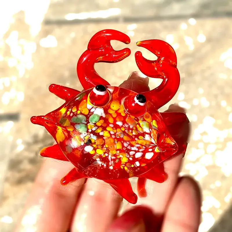 Red Speckled Crab Sculpture