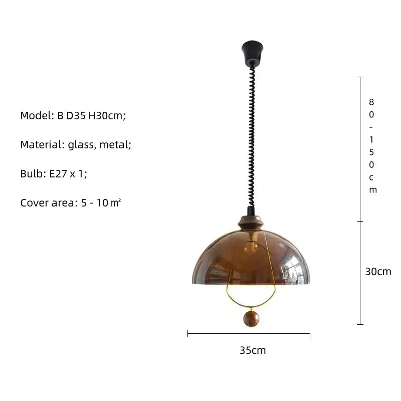 Amber Wood Pendant Light