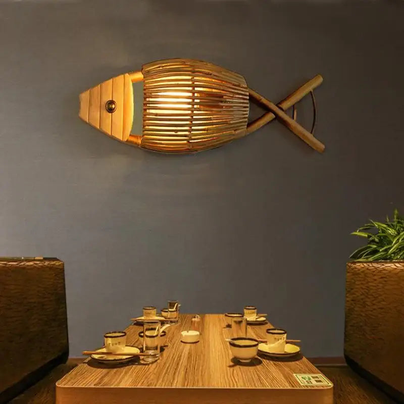 Bamboo Retro Wall Lamp