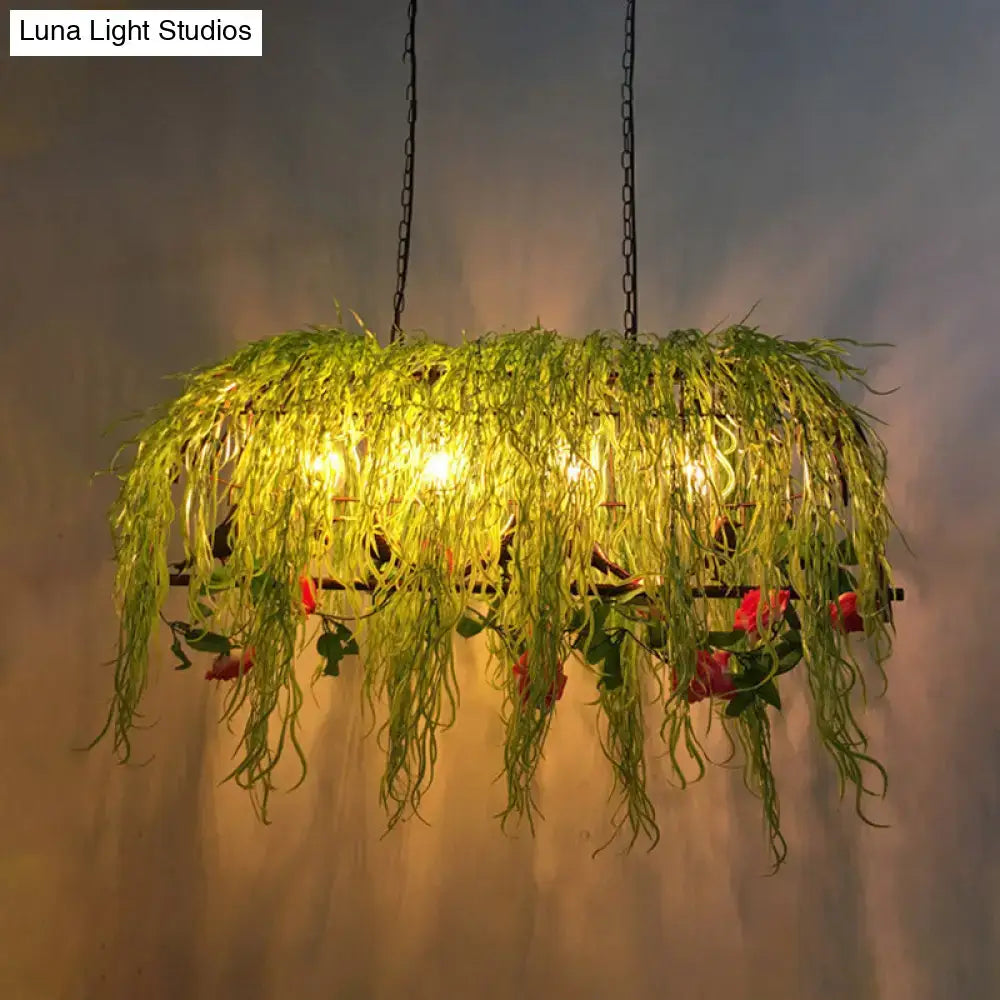 Black Birdcage Island Chandelier