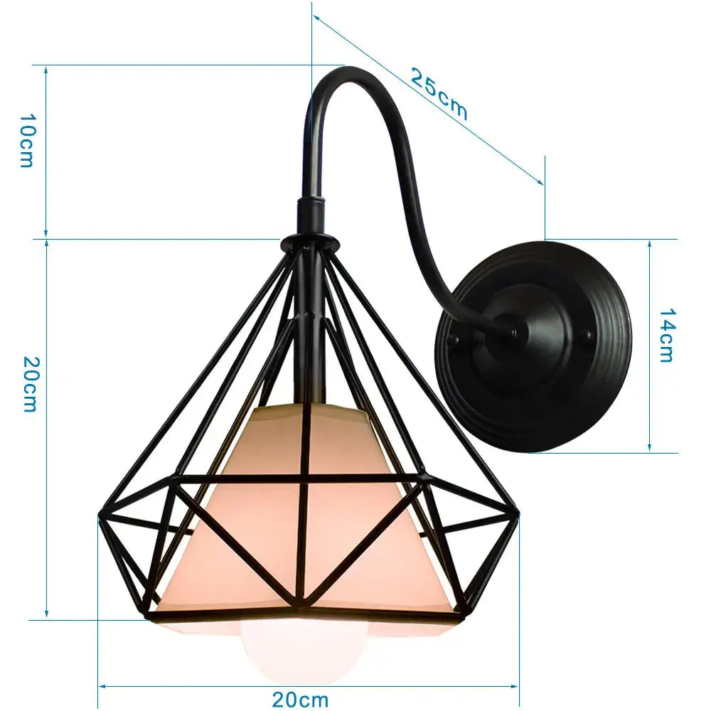 Black Cage Wall Sconce