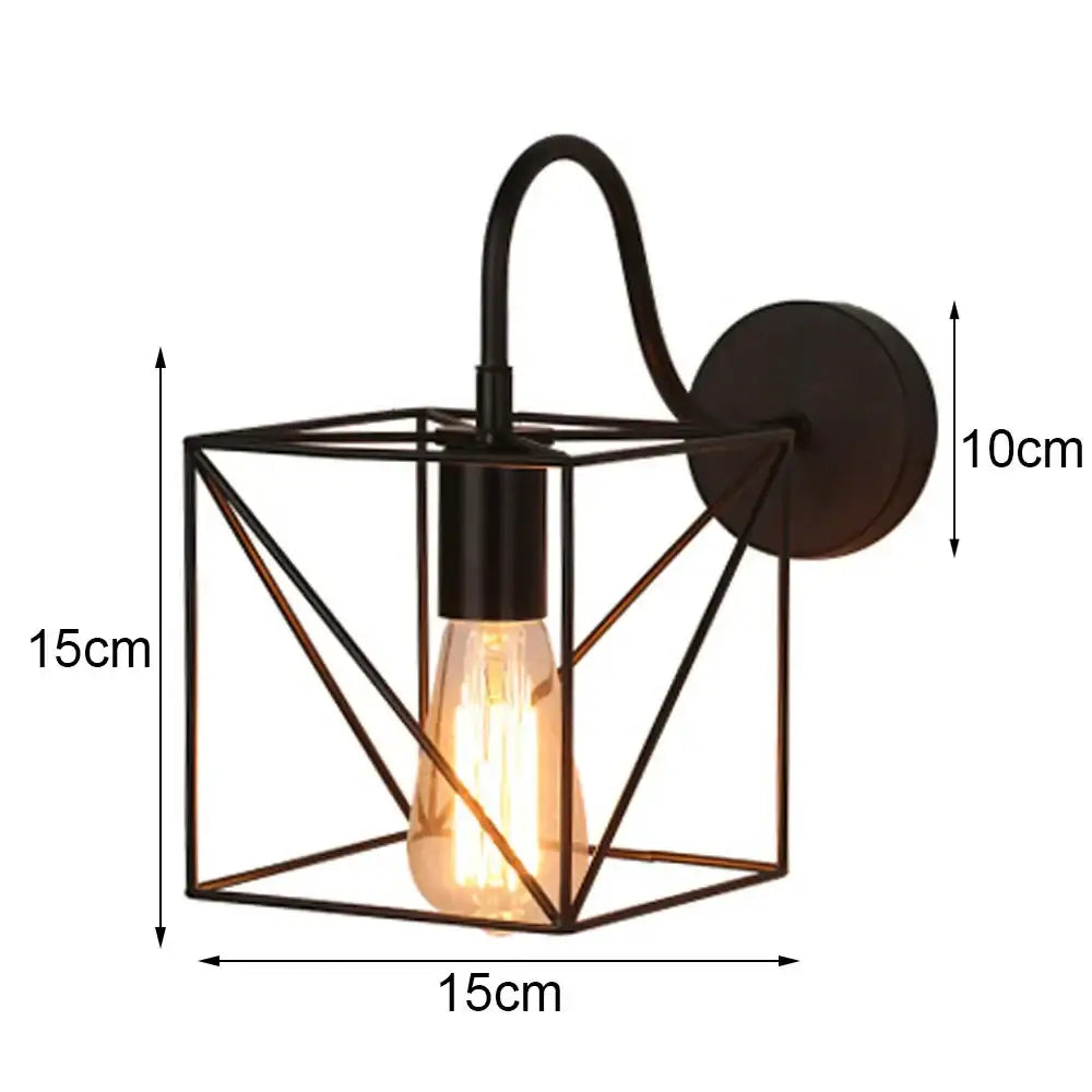 Black Cage Wall Sconce