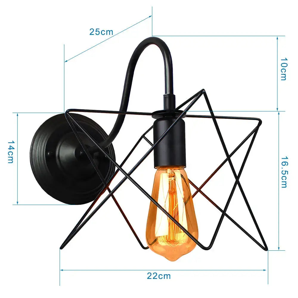 Black Cage Wall Sconce