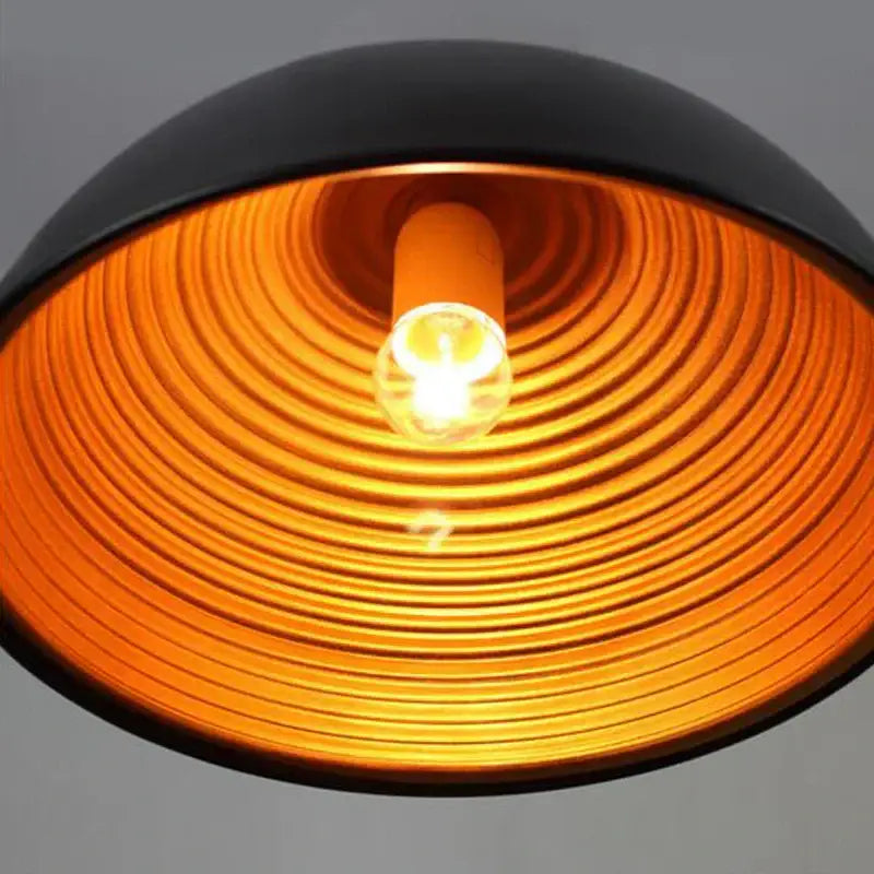 Black Gold Semicircle Pendant Light