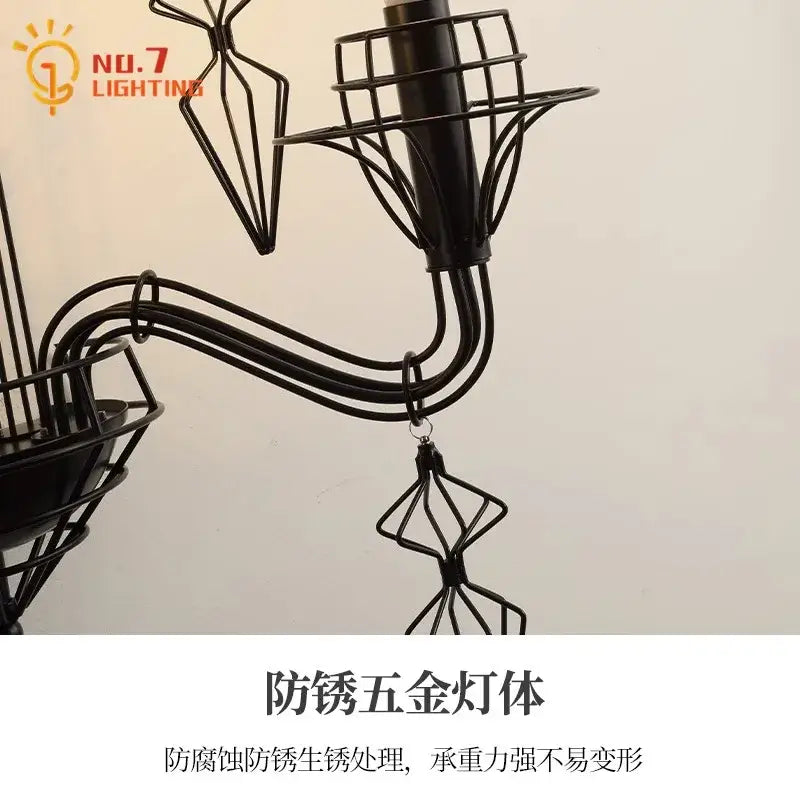 Black Iron Candle Wall Lamp