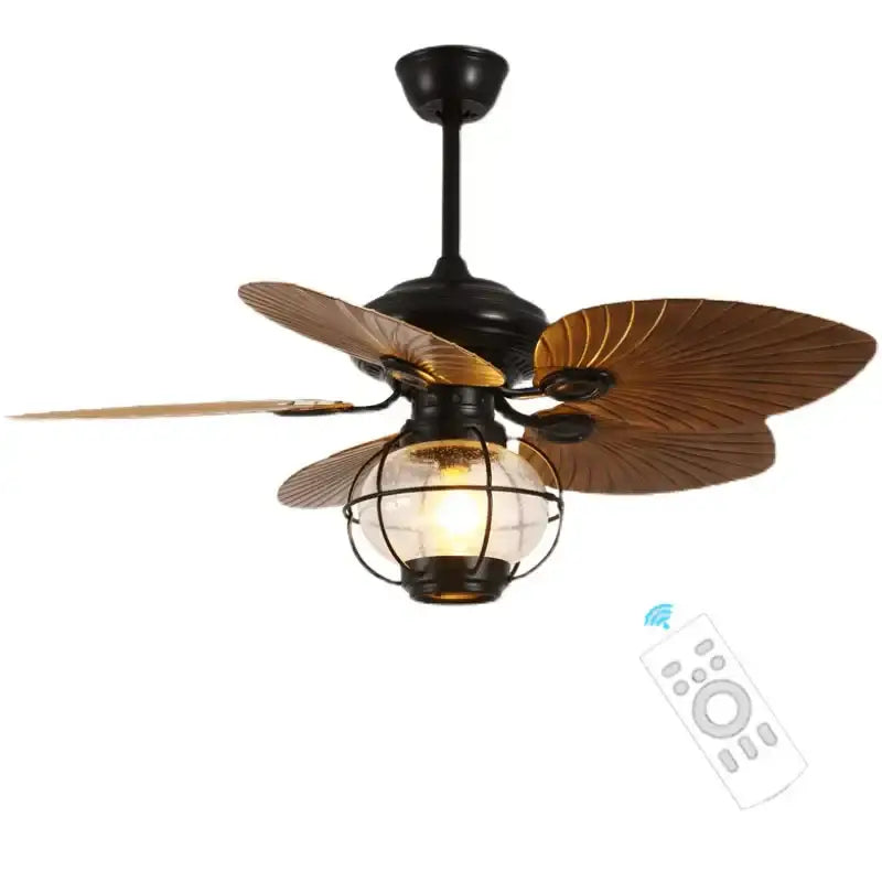 Black Iron Fan Light