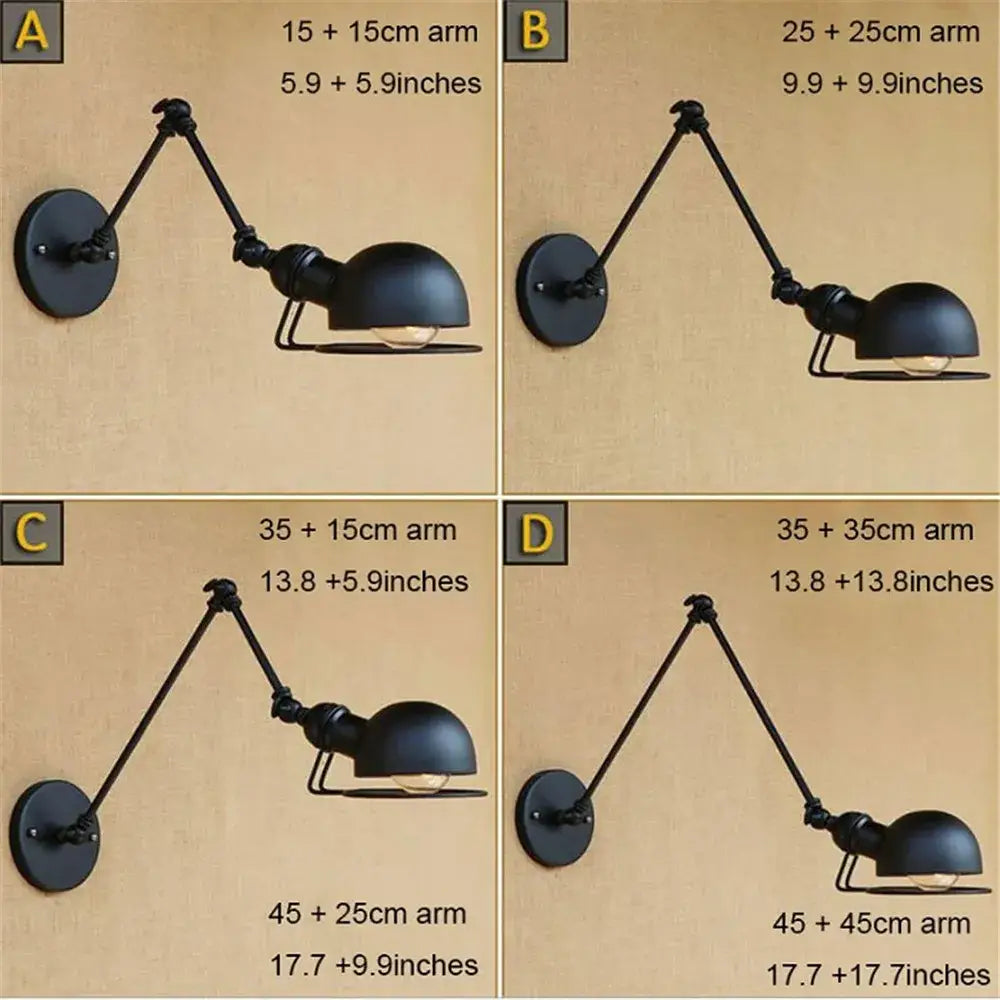 Matte Black Swing Sconce
