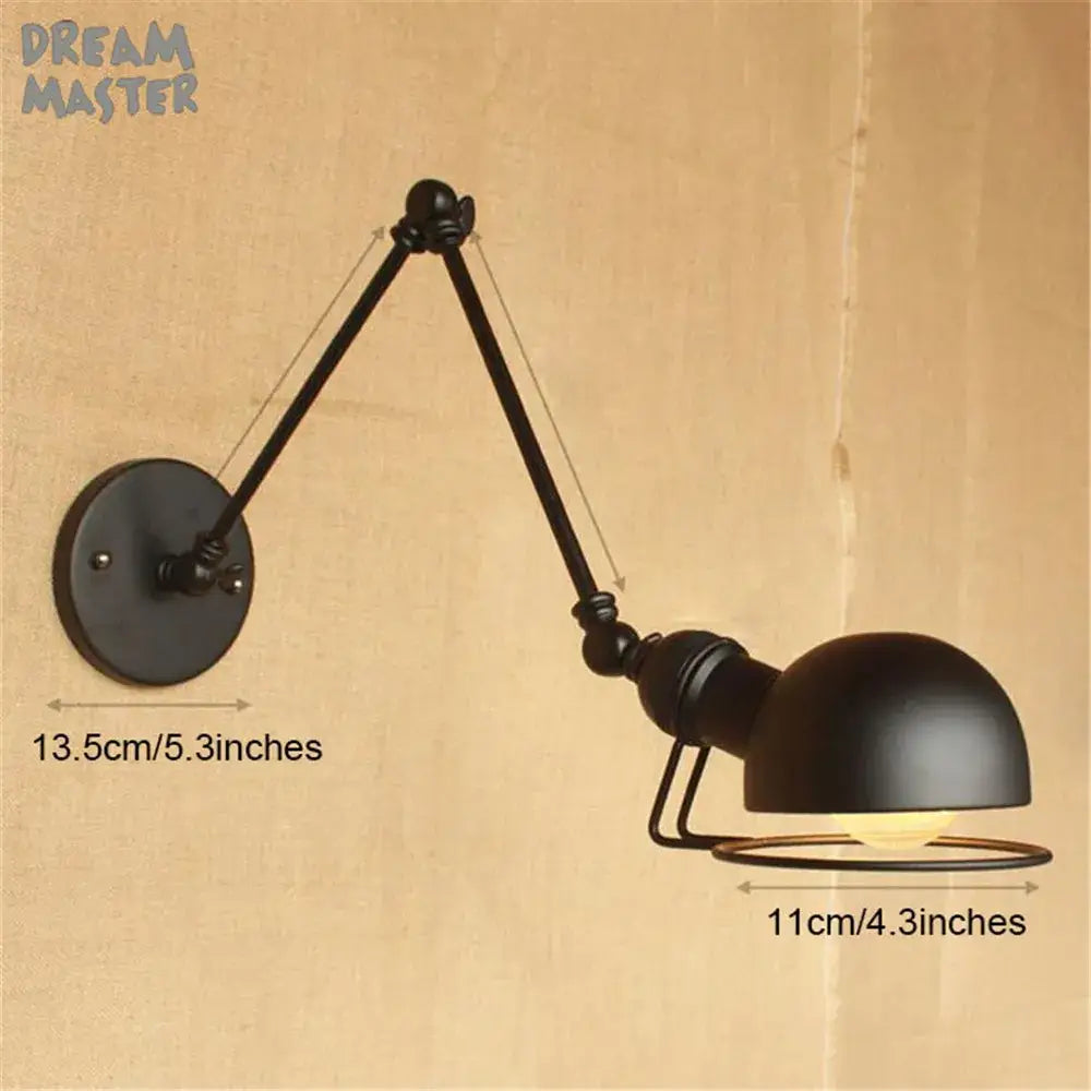Matte Black Swing Sconce