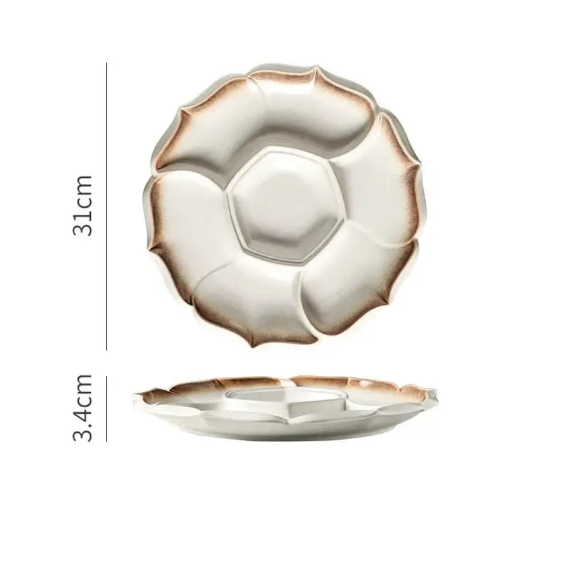 Speckled Ceramic Dinner Plate 12-Inch Round
