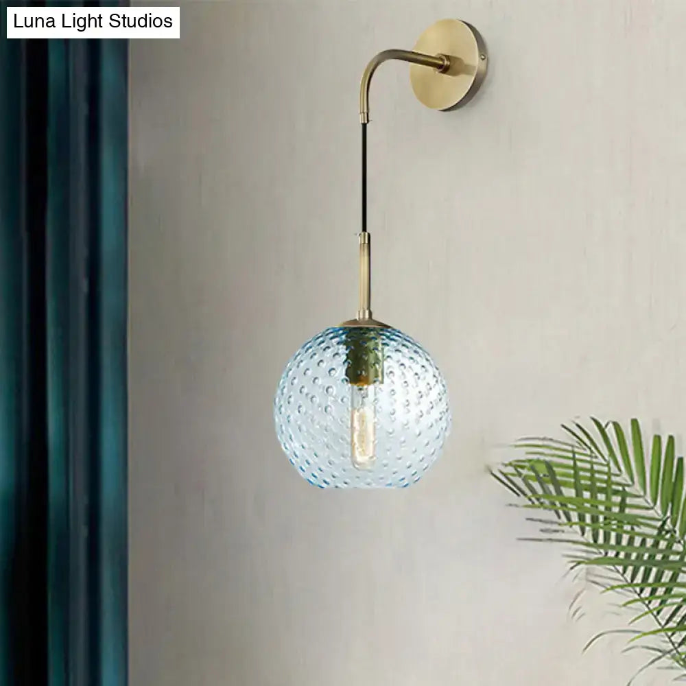 Blue Glass Globe Lamp