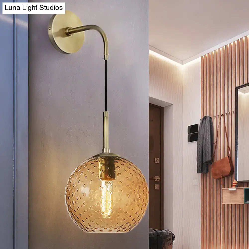 Blue Glass Globe Lamp