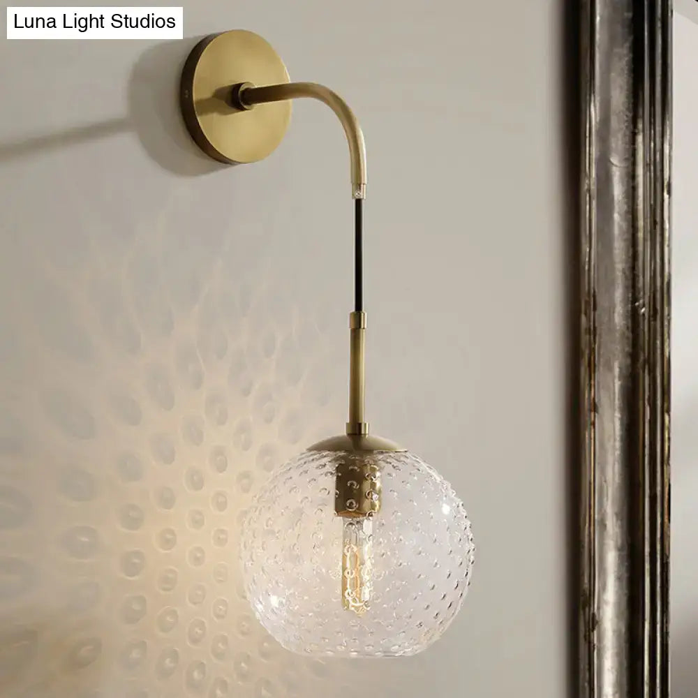 Blue Glass Globe Lamp