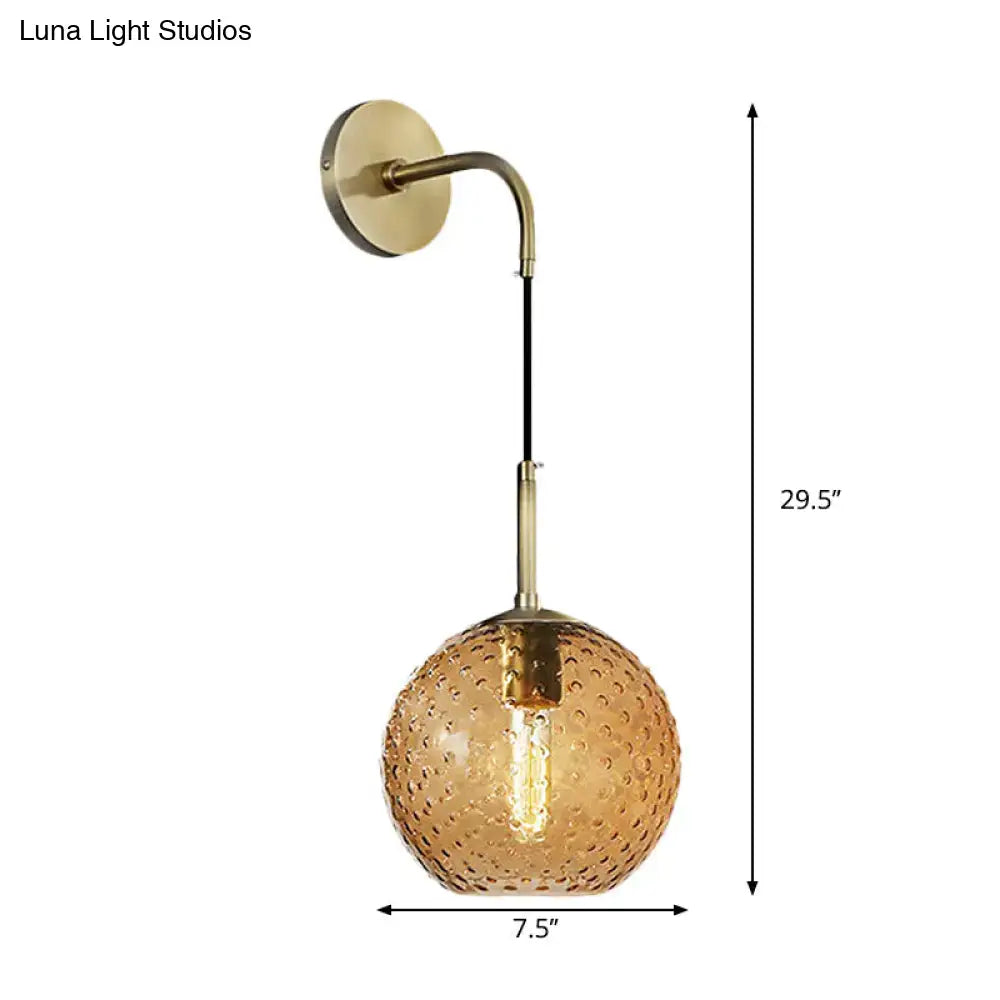 Blue Glass Globe Lamp