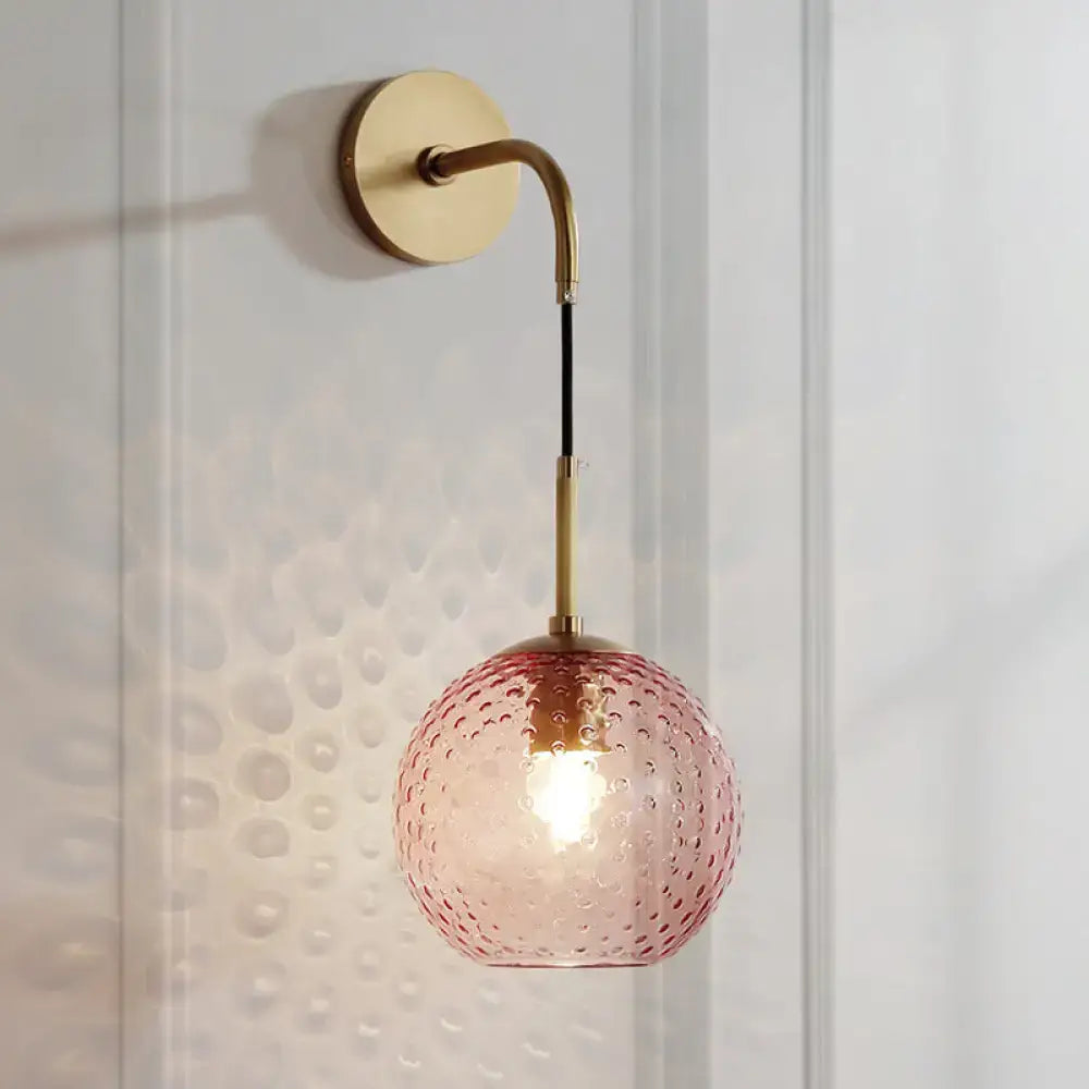 Blue Glass Globe Lamp