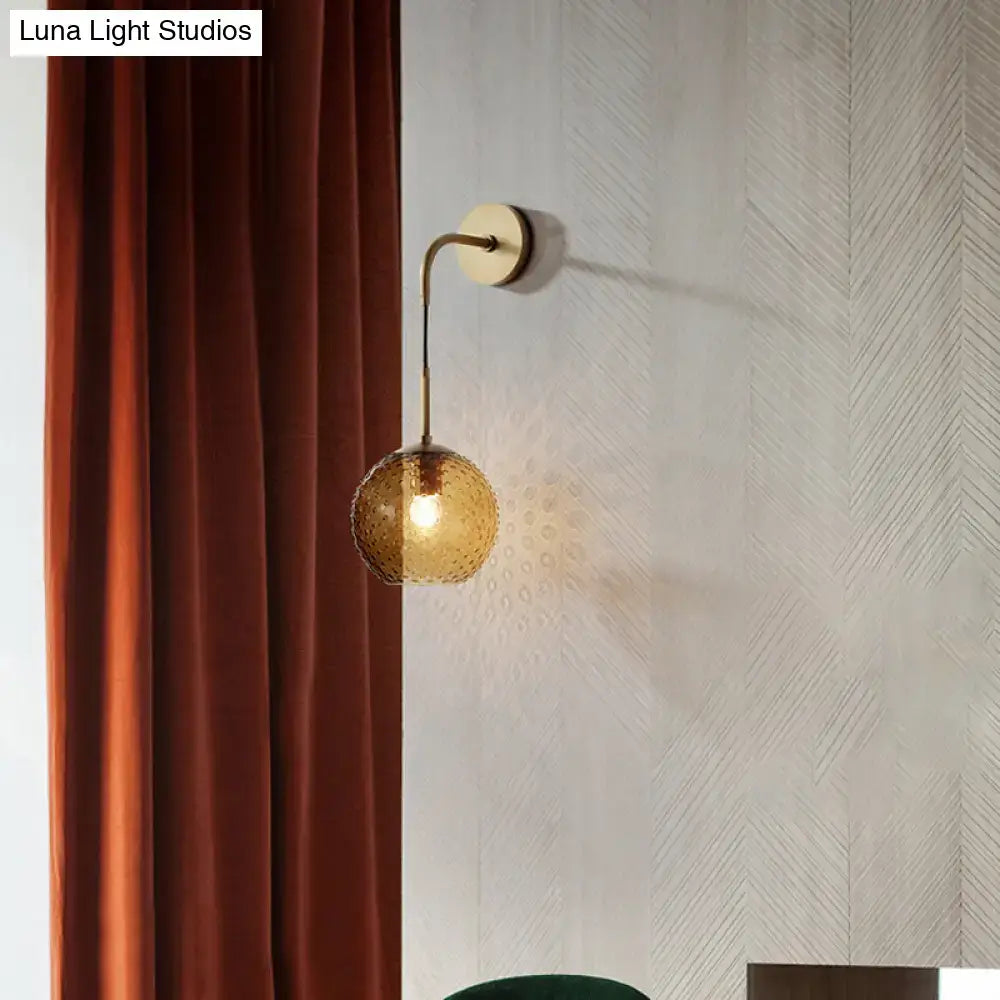 Blue Glass Globe Lamp