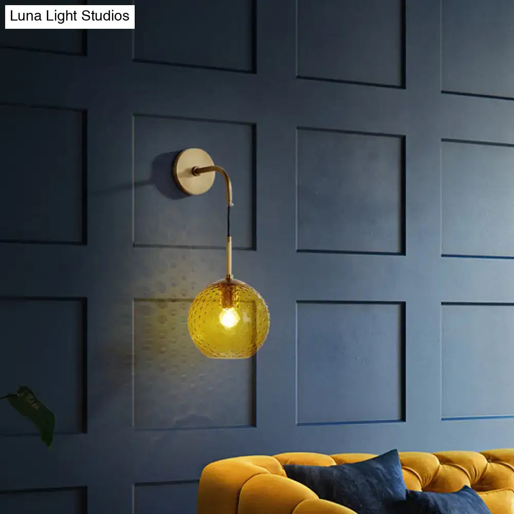Blue Glass Globe Lamp