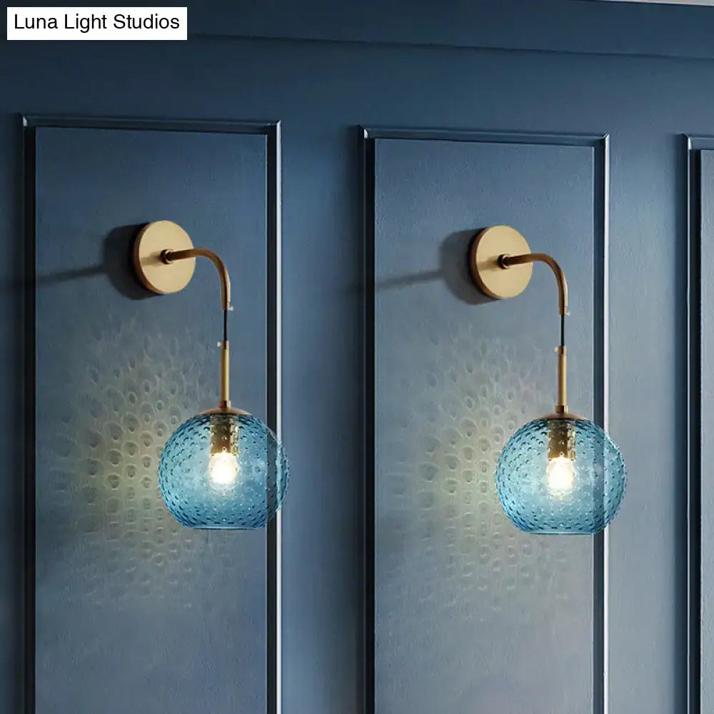 Blue Glass Globe Lamp