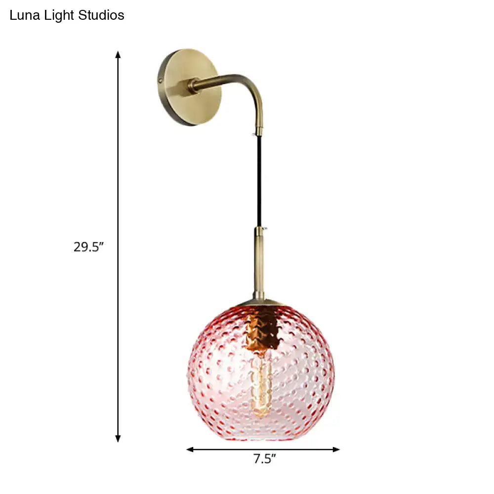 Blue Glass Globe Lamp