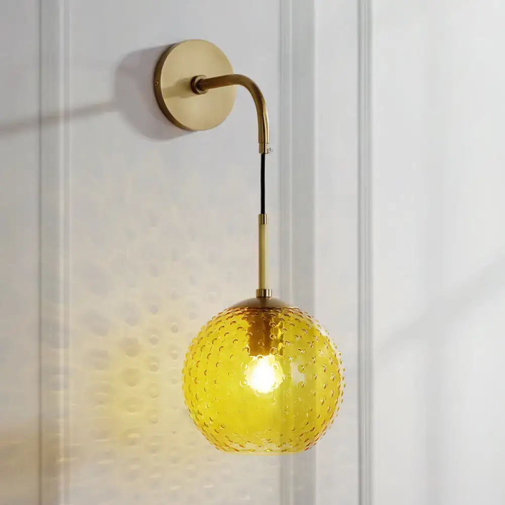 Blue Glass Globe Lamp