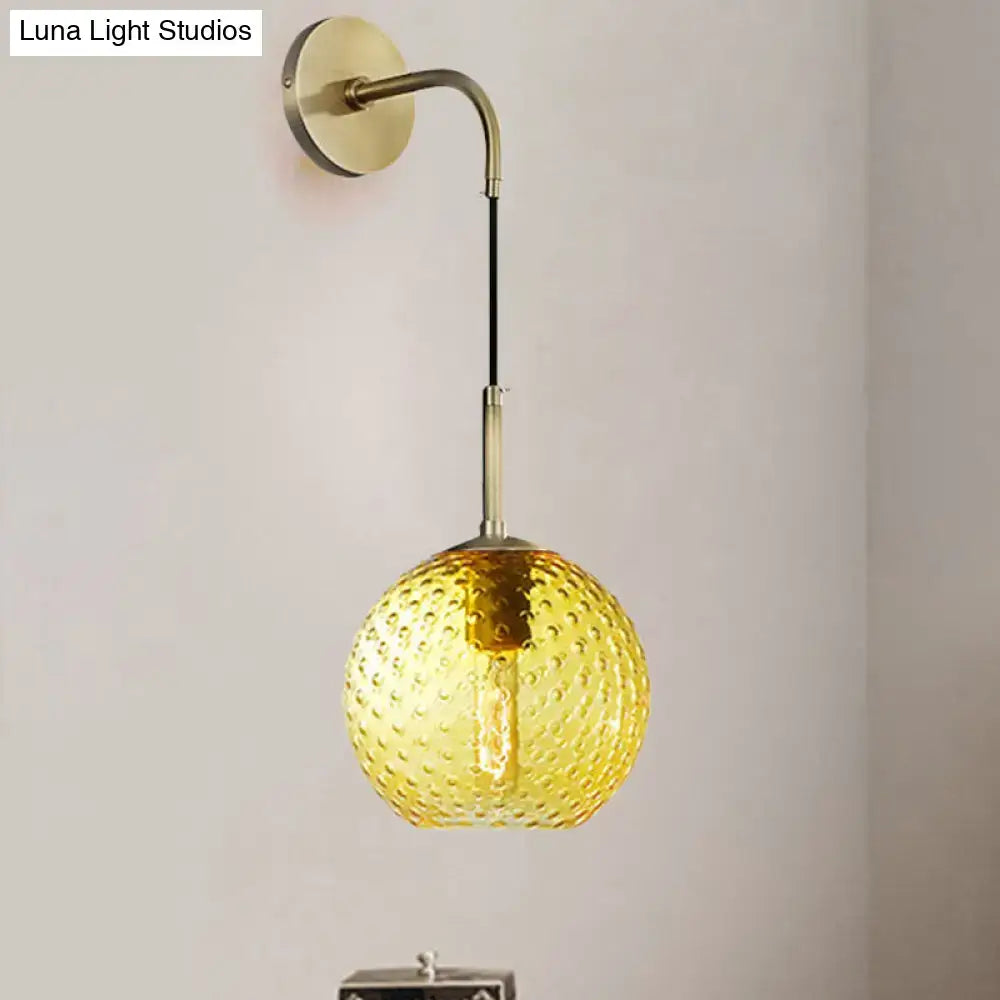 Blue Glass Globe Lamp