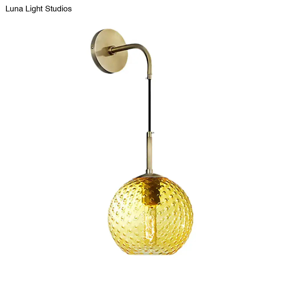 Blue Glass Globe Lamp