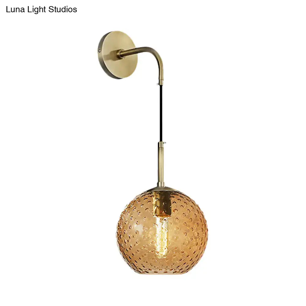 Blue Glass Globe Lamp