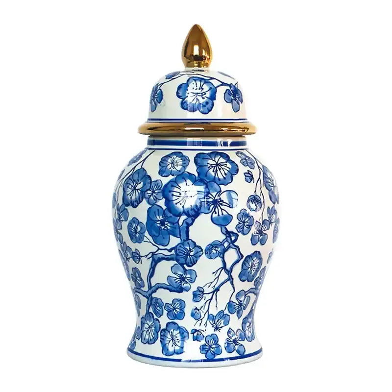 Blue Gold Ginger Jar