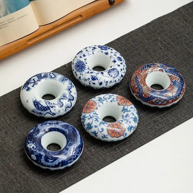 Blue Porcelain Teacup Set