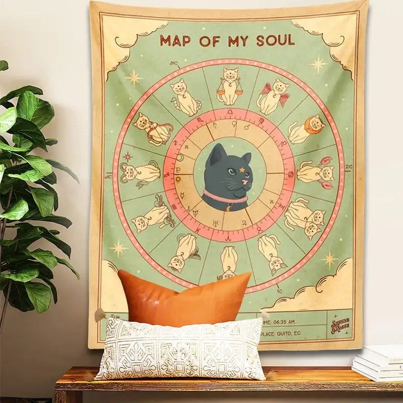 Mint Cream Zodiac Tapestry